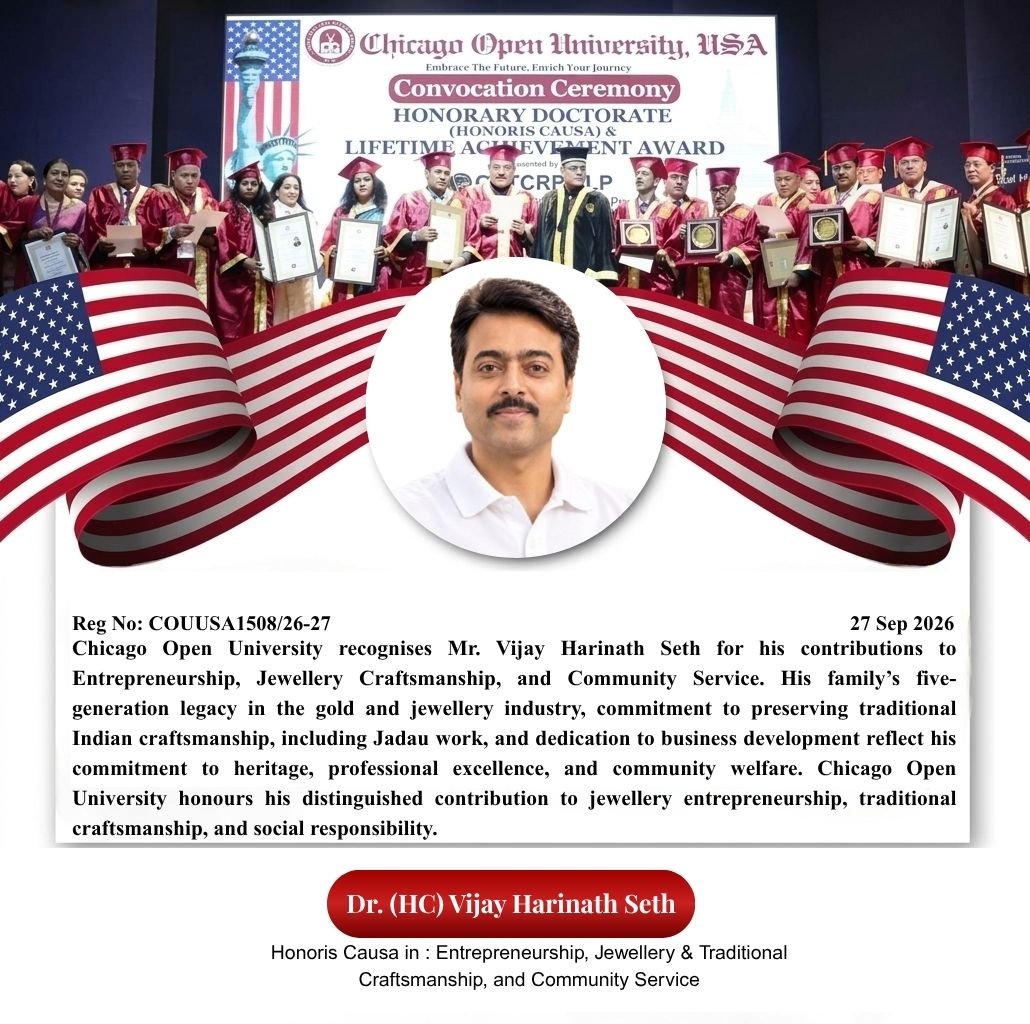 Honoris Causa Award  |  Honoris Causa Award  |  Award Ceremony — 27th September 2026