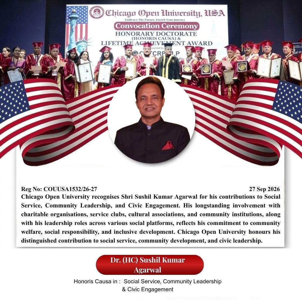 Honoris Causa Award  |  Honoris Causa Award  |  Award Ceremony — 27th September 2026