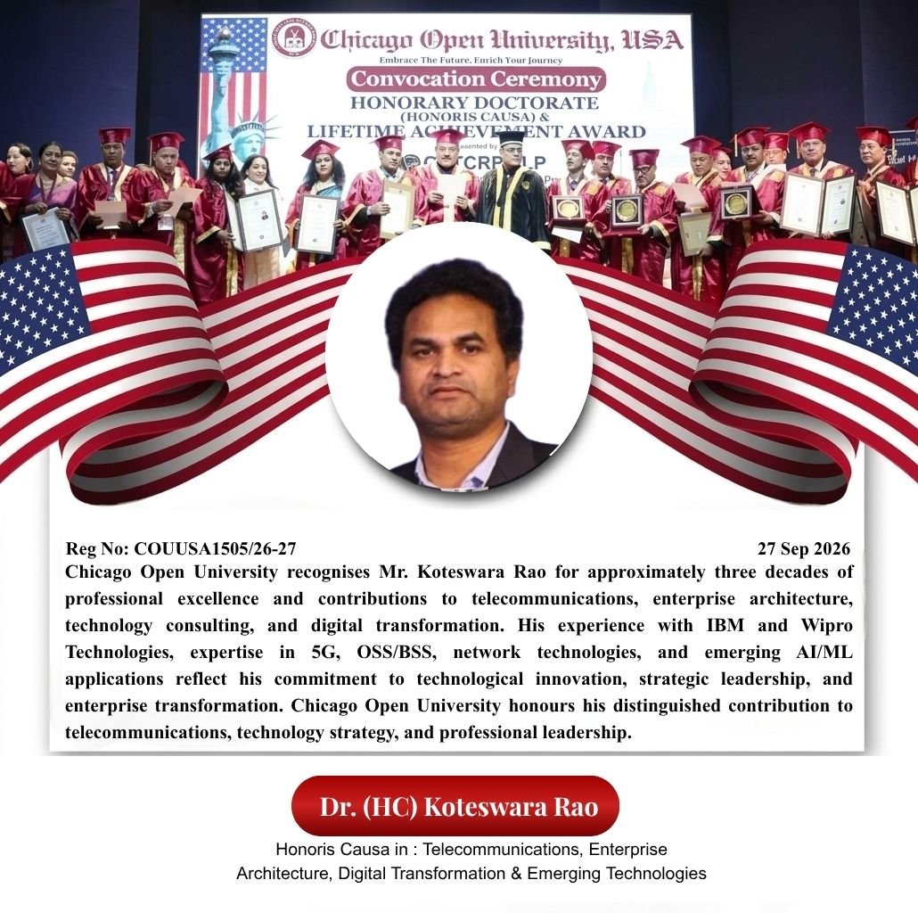 Honoris Causa Award  |  Honoris Causa Award  |  Award Ceremony — 27th September 2026