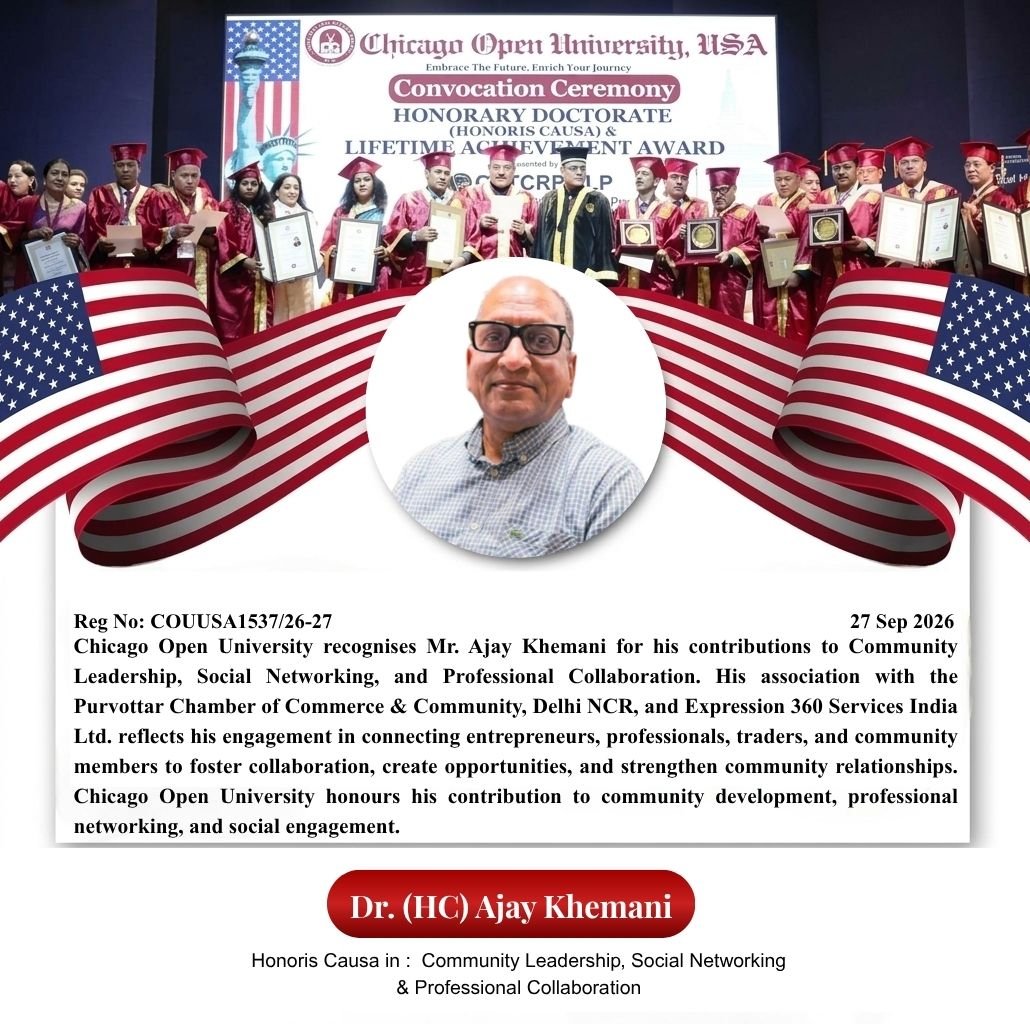 Honoris Causa Award  |  Honoris Causa Award  |  Award Ceremony — 27th September 2026
