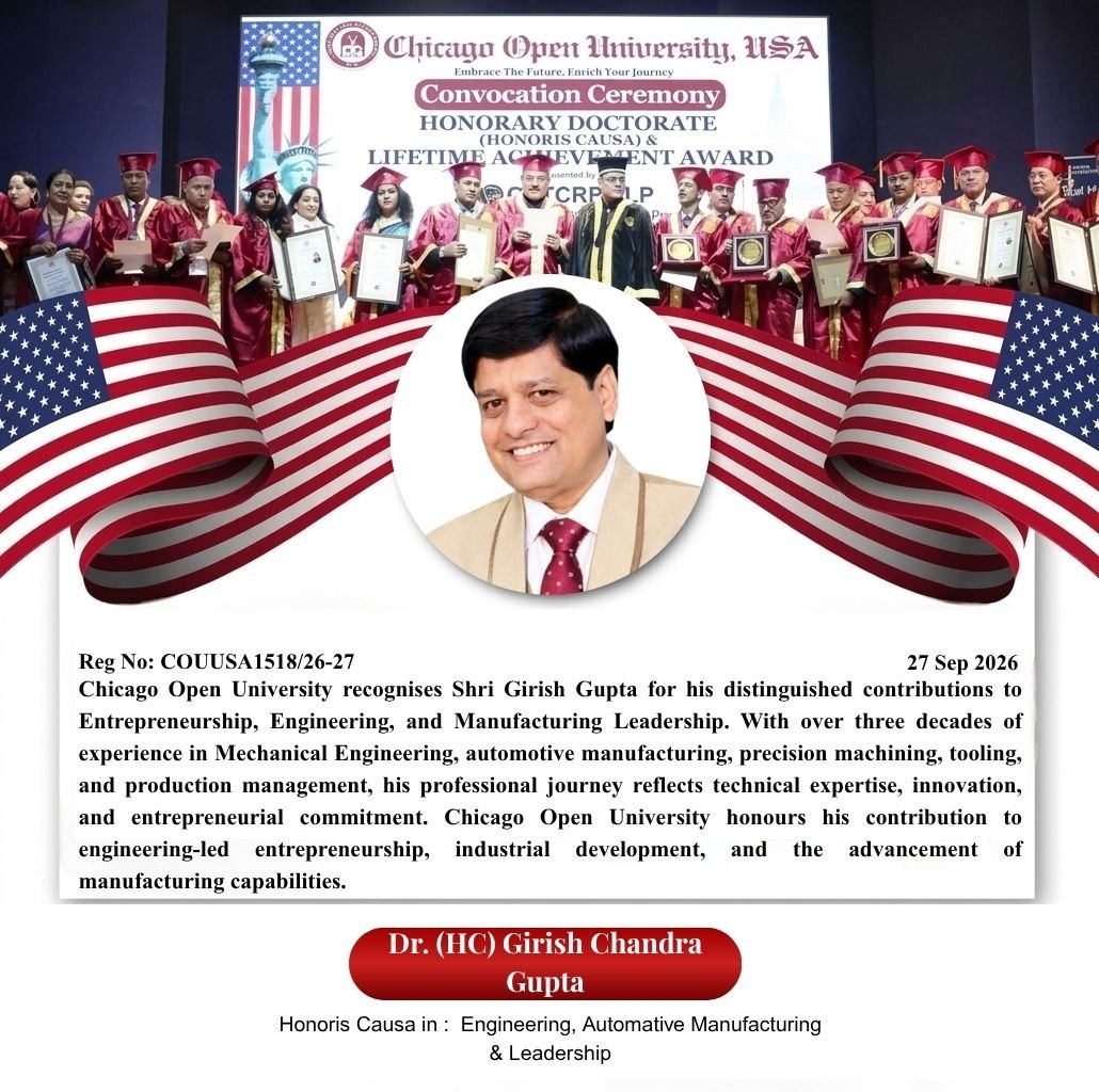 Honoris Causa Award  |  Honoris Causa Award  |  Award Ceremony — 27th September 2026