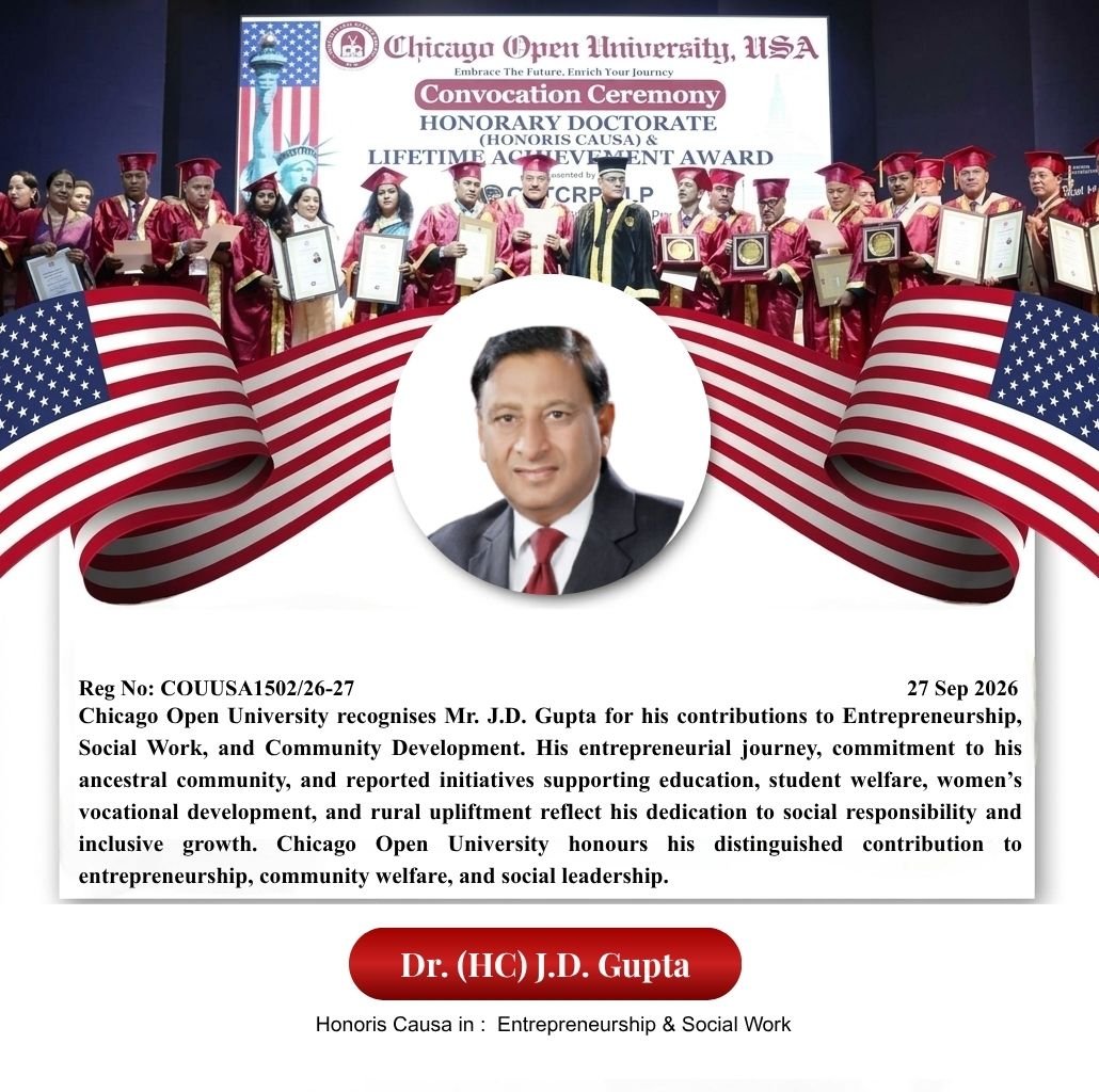 Honoris Causa Award  |  Honoris Causa Award  |  Award Ceremony — 27th September 2026