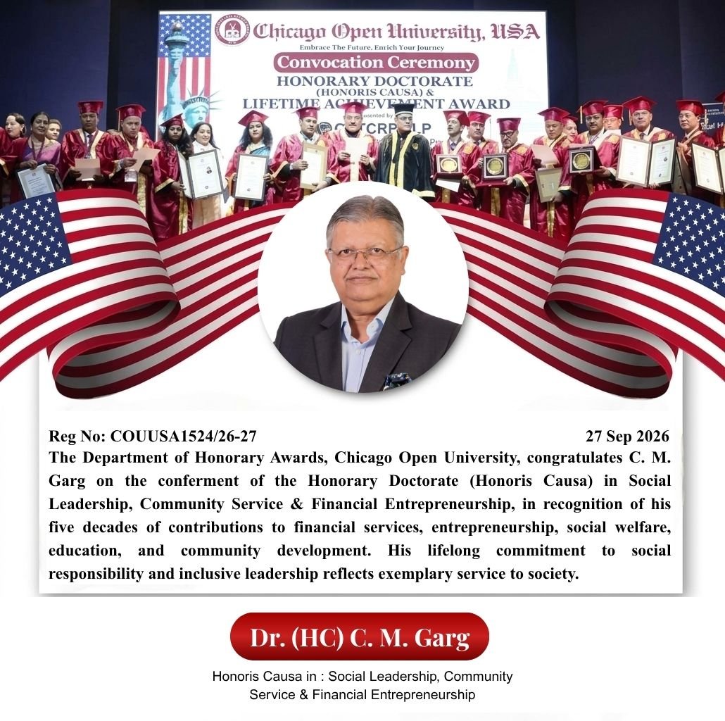 Honoris Causa Award  |  Honoris Causa Award  |  Award Ceremony — 27th September 2026
