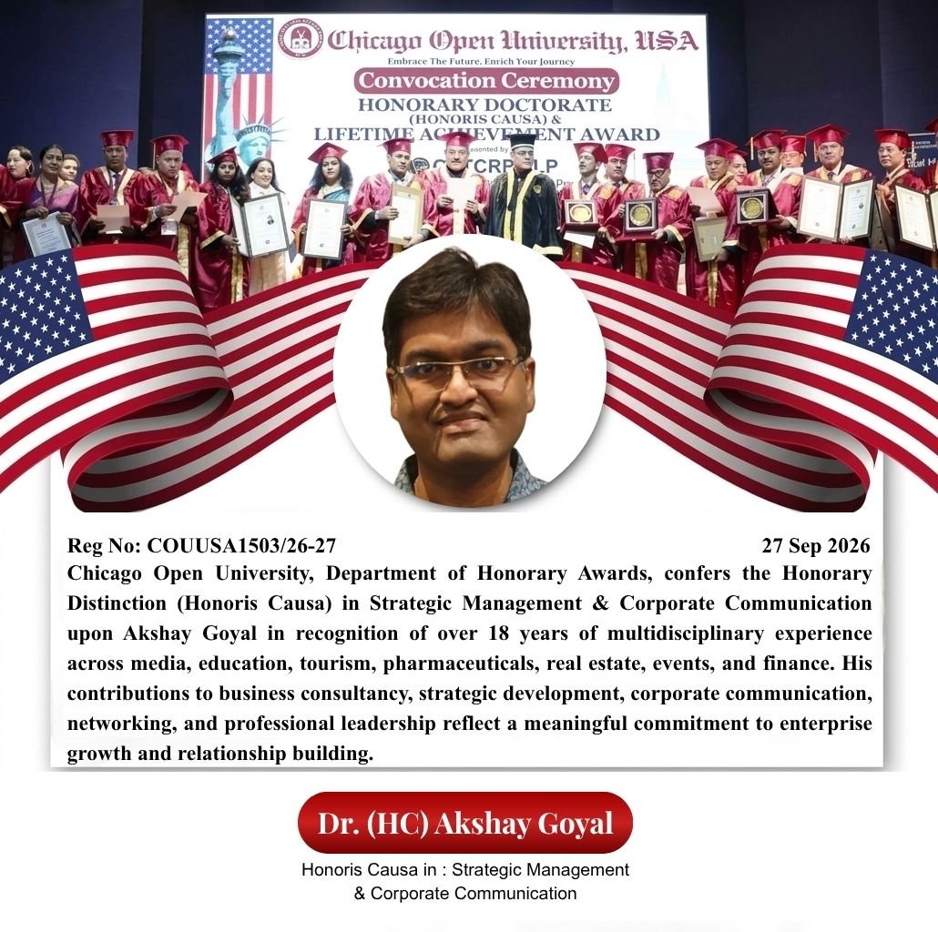 Honoris Causa Award  |  Honoris Causa Award  |  Award Ceremony — 27th September 2026