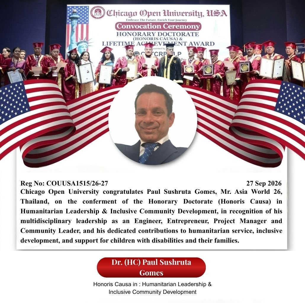 Honoris Causa Award  |  Honoris Causa Award  |  Award Ceremony — 27th September 2026