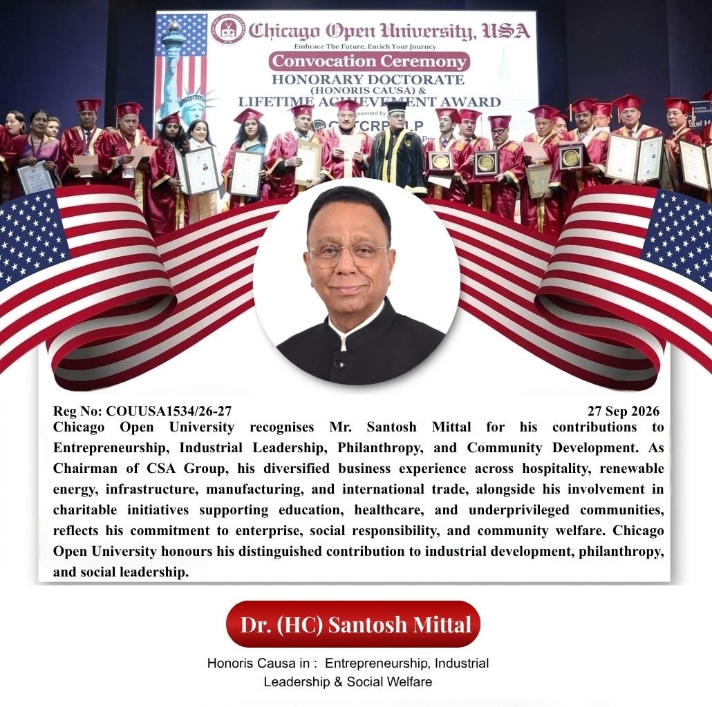 Honoris Causa Award  |  Honoris Causa Award  |  Award Ceremony — 27th September 2026