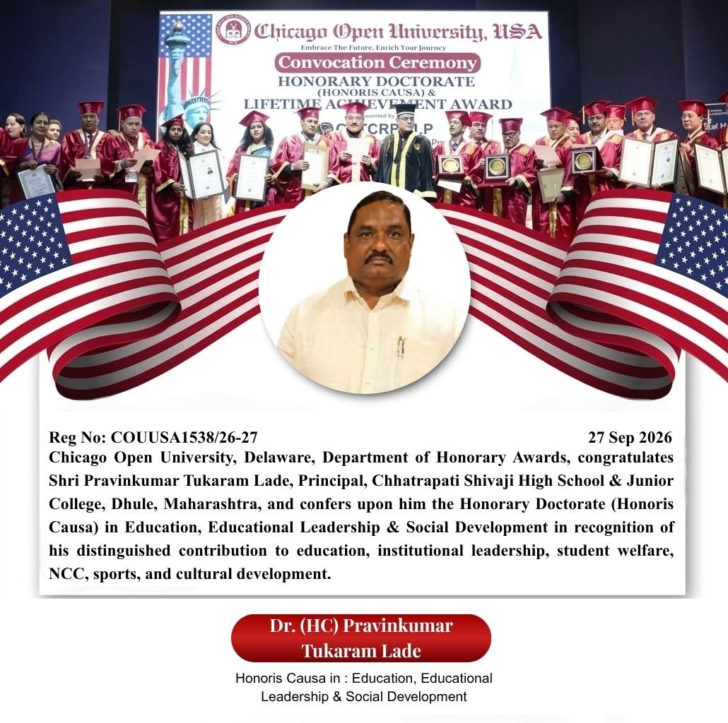 Honoris Causa Award  |  Honoris Causa Award  |  Award Ceremony — 27th September 2026