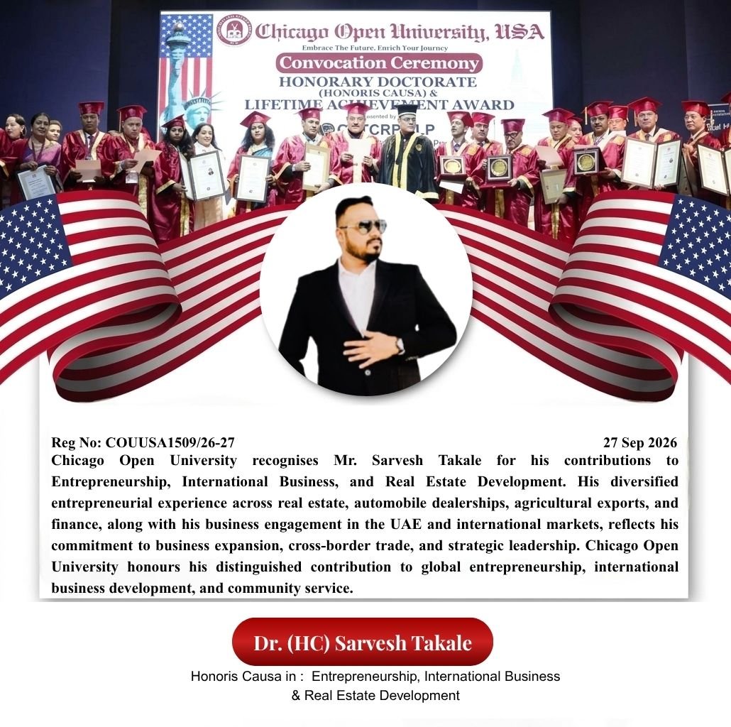 Honoris Causa Award  |  Honoris Causa Award  |  Award Ceremony — 27th September 2026