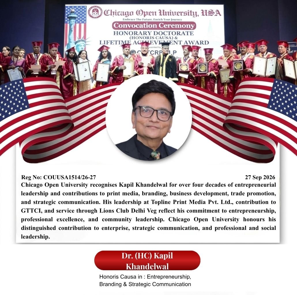 Honoris Causa Award  |  Honoris Causa Award  |  Award Ceremony — 27th September 2026