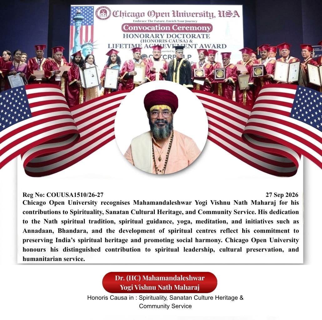 Honoris Causa Award  |  Honoris Causa Award  |  Award Ceremony — 27th September 2026